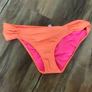 Orange Victoria's Secret Hipkini Swim Bottoms